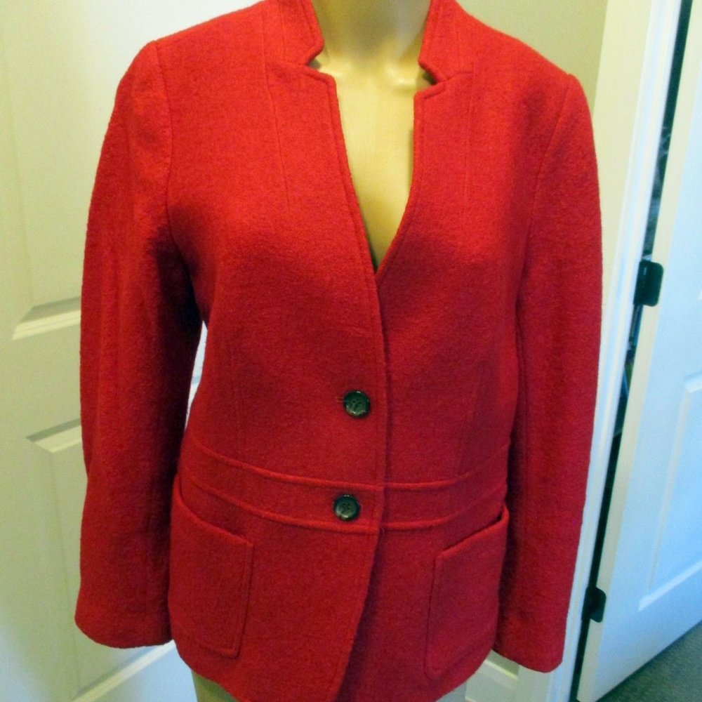 Red Wool Blend Jacket sz 10